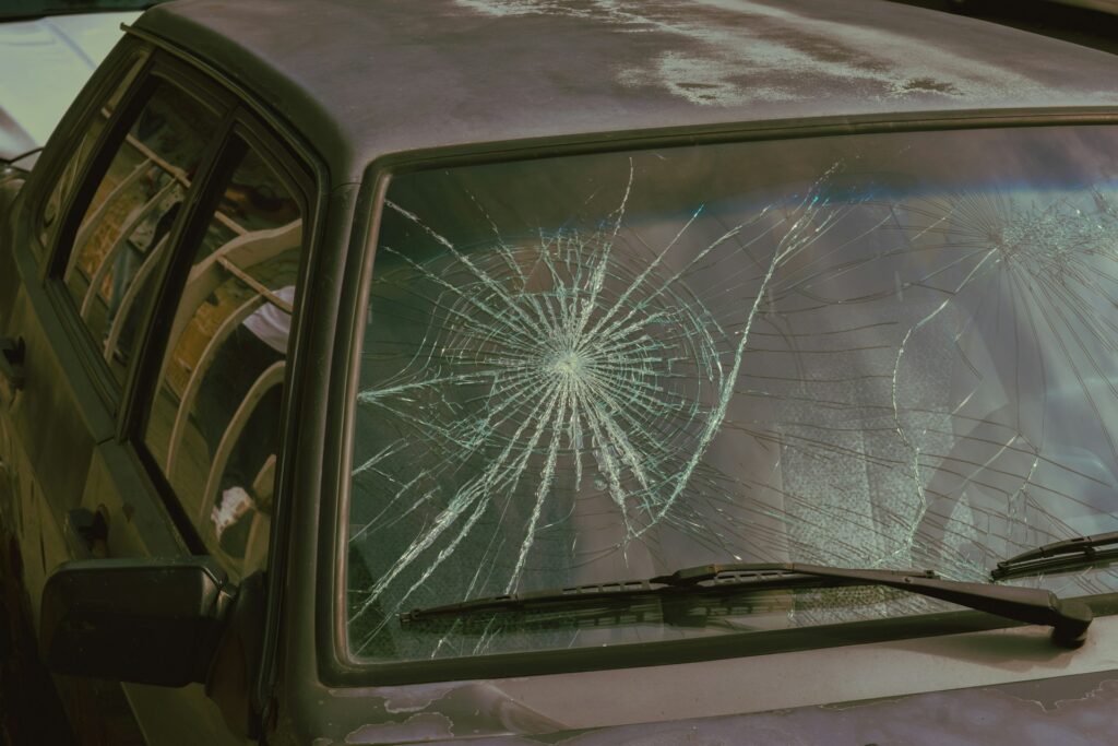 Car Windshield Storm Damage